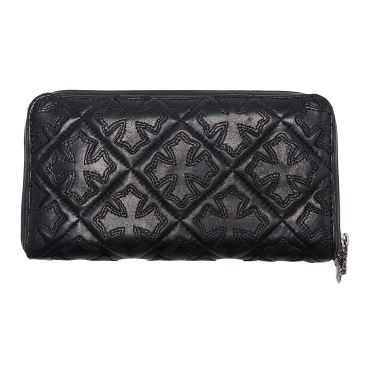 Chrome Hearts 'Quilted Cemetery Cross' Long Wallet