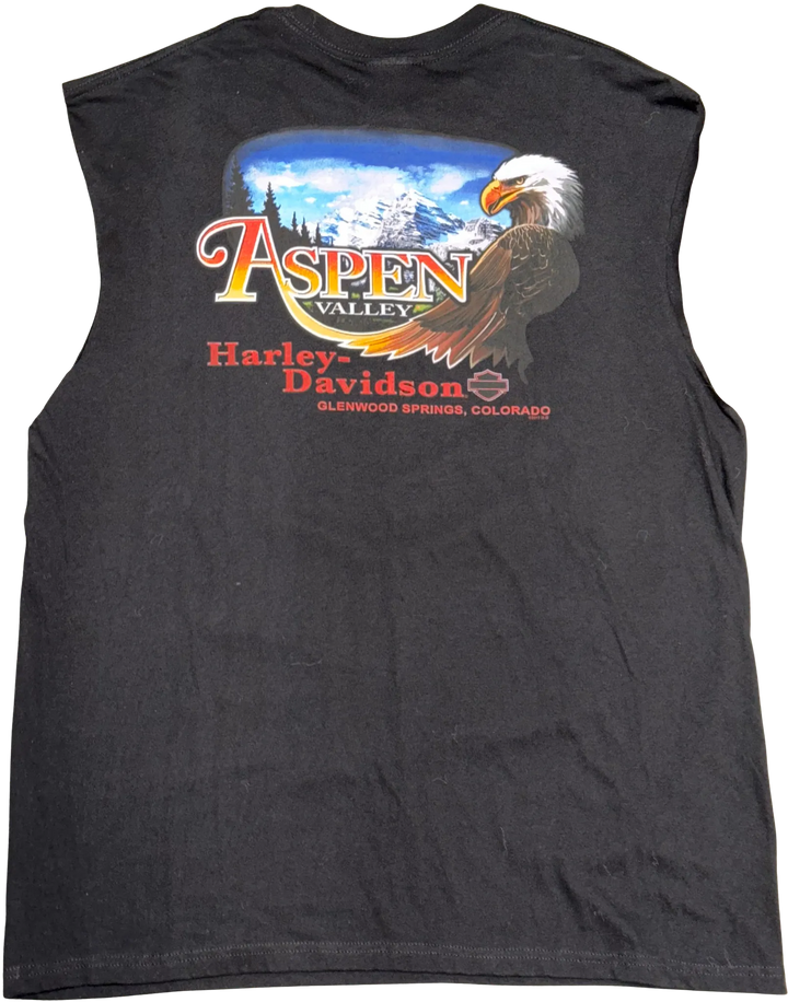 Harley Davidson 'Aspen Valley' Cutoff Vintage Tee