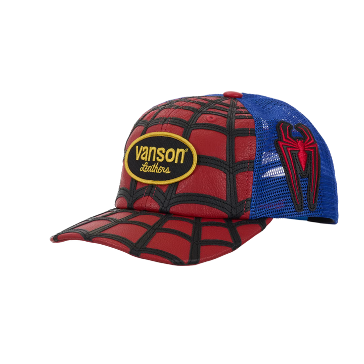 Supreme Vanson Leather Spider-Man 'Red' Mesh Back 6-Panel Hat