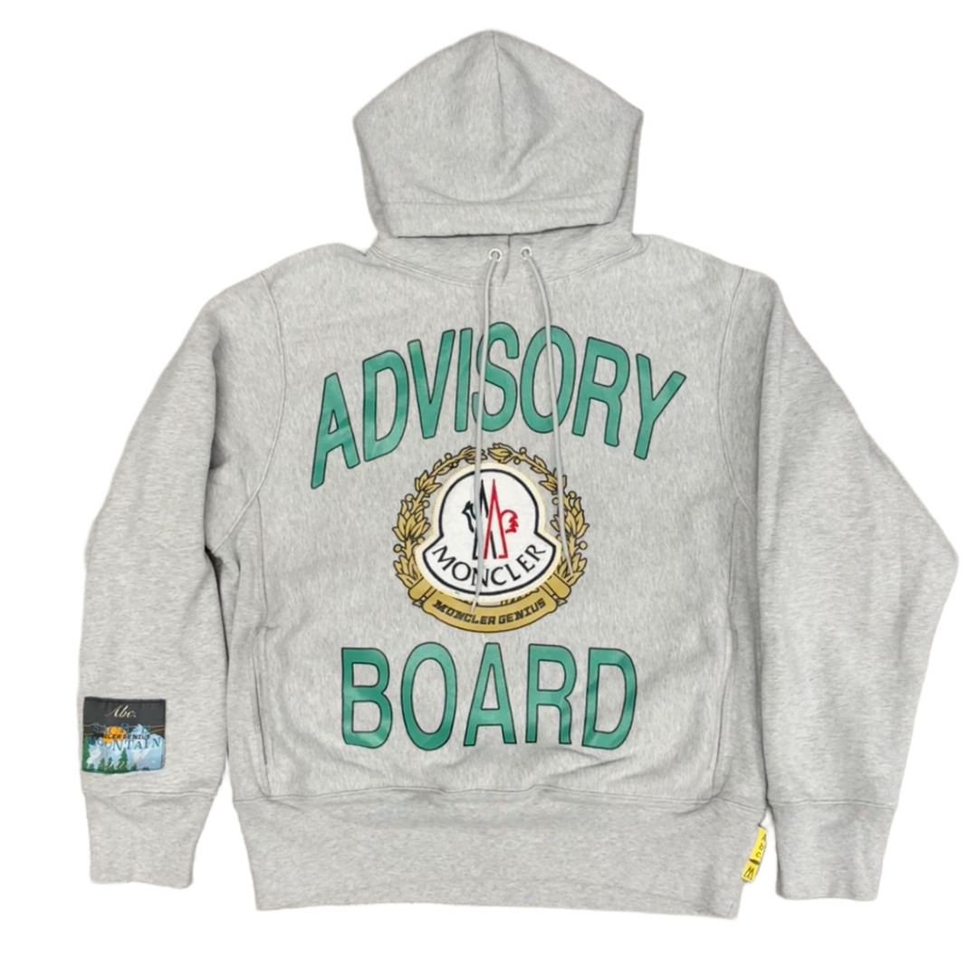 Moncler Genius x Advisory Board Crystals 'Embroidered University Grey' Hoodie