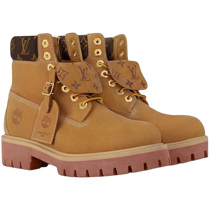 Louis Vuitton x Timberland 'Monogram' Wheat Boots
