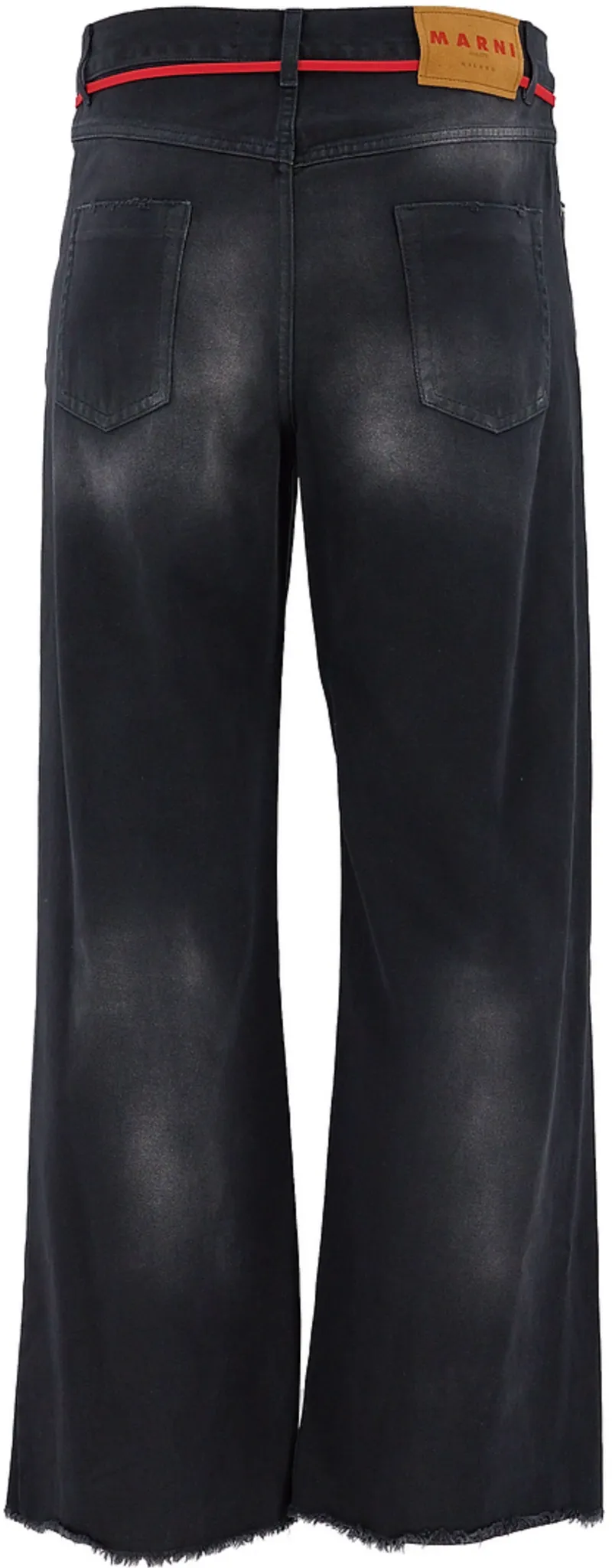 Marni 'Black' Loose Raw Edge Jeans