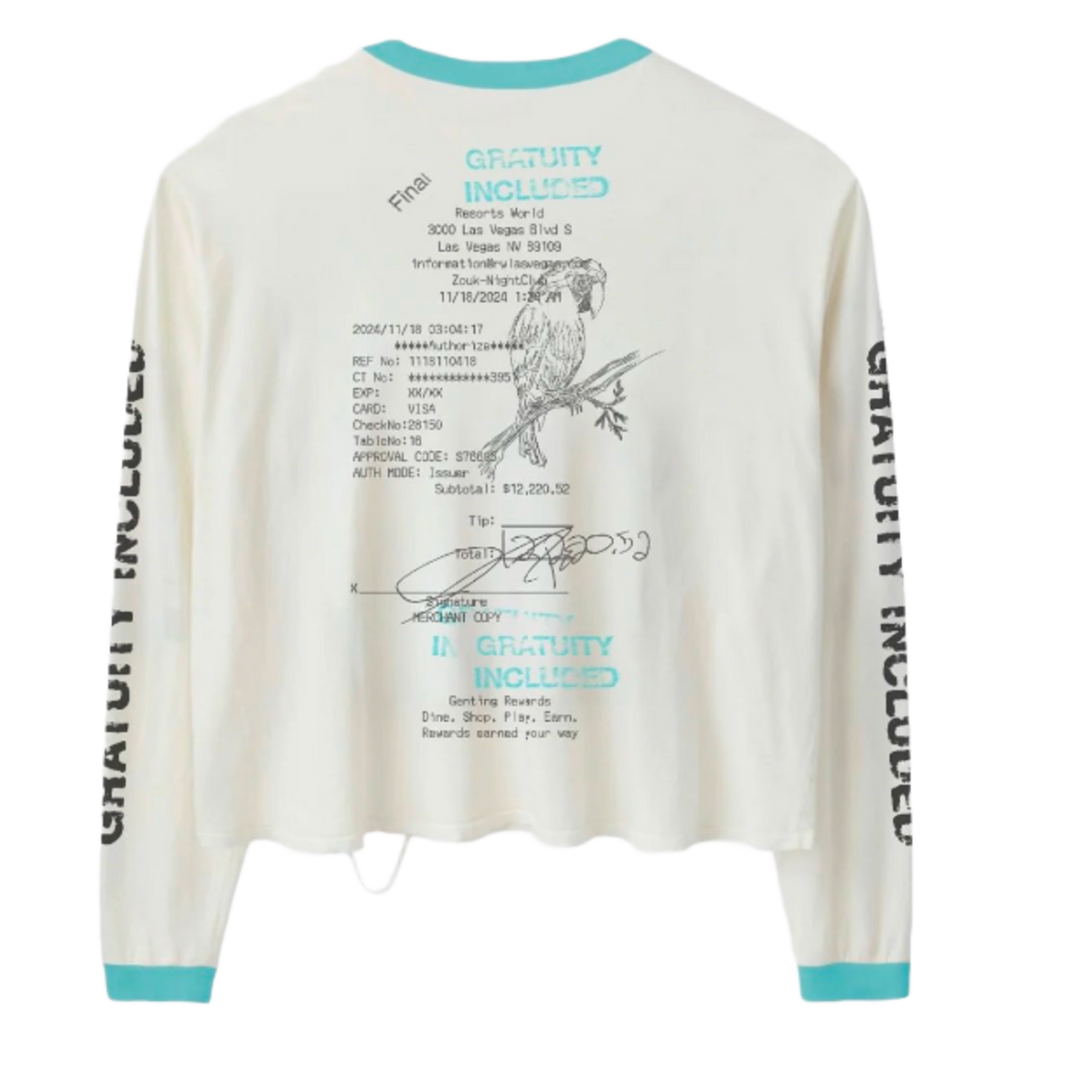 Happy Memories Don't Die 'White/Blue' Wringer Gratuity Longsleeve Tee
