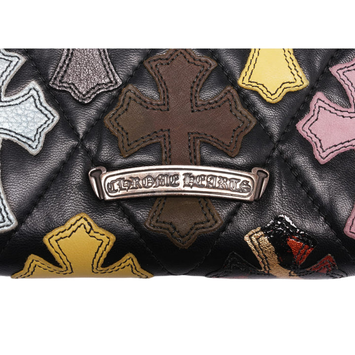 Chrome Hearts 'Multicolor Cross Patch' Black Wallet