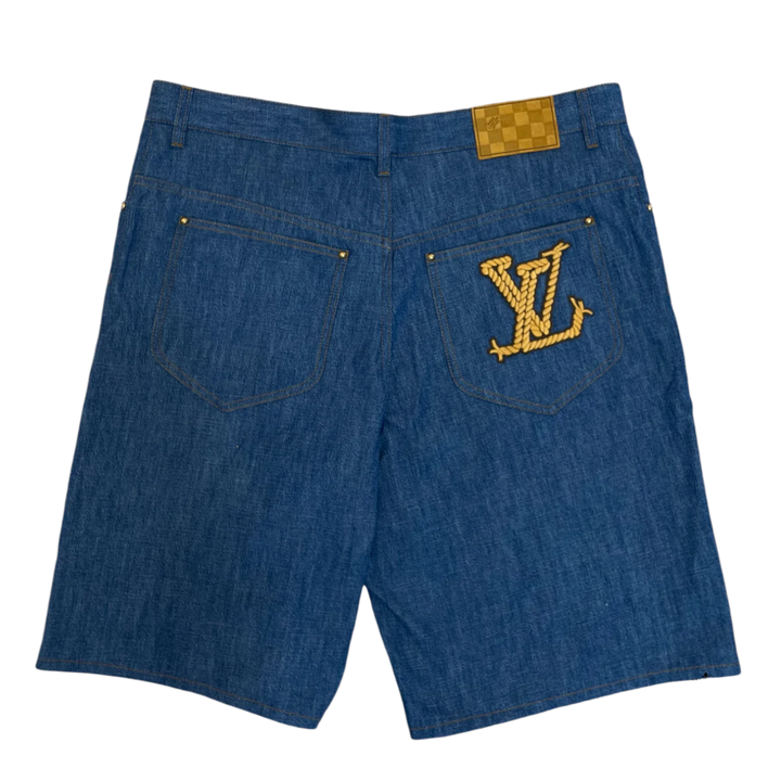 Louis Vuitton 'Western Embroidered Chambray' Shorts