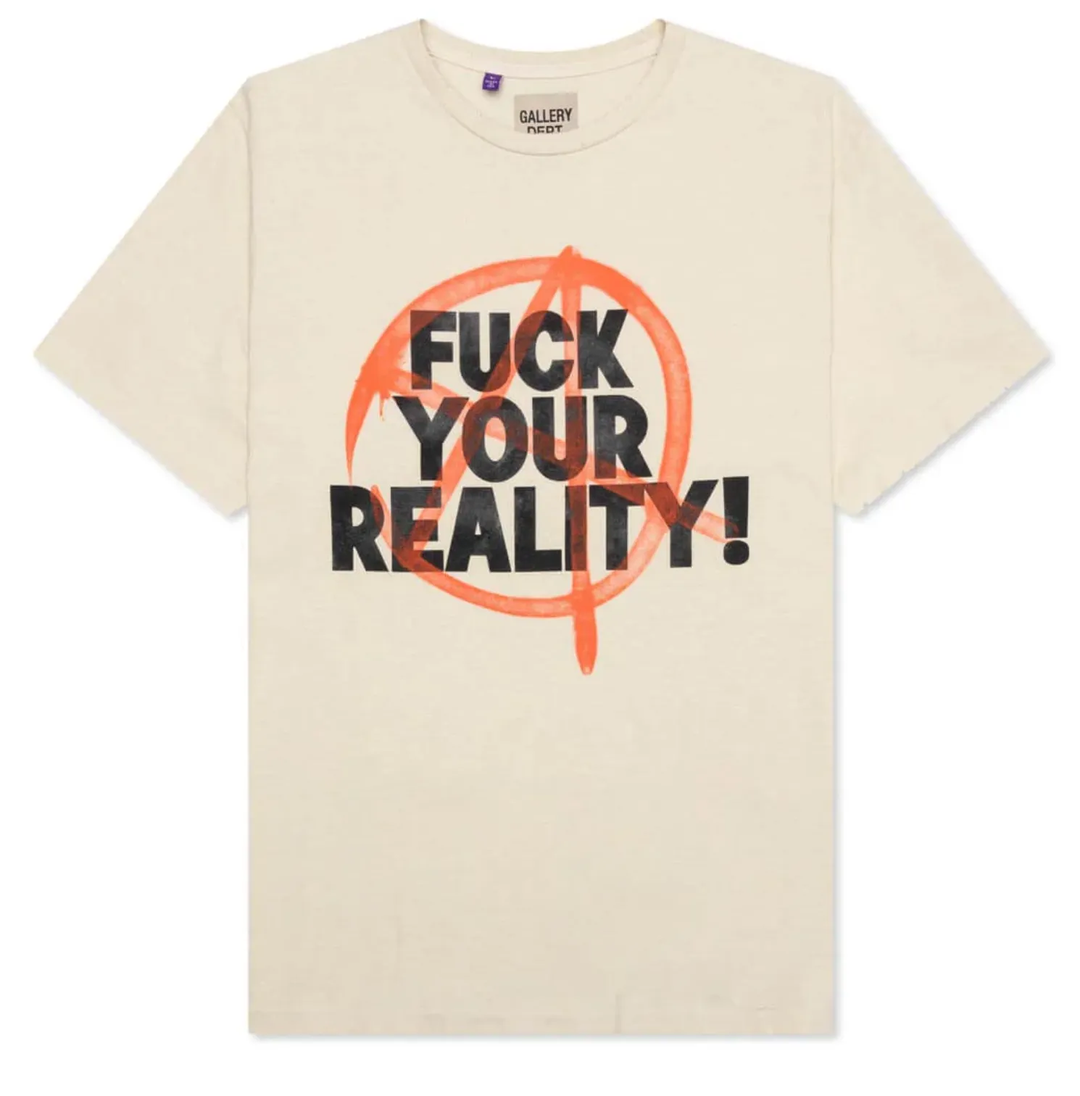 Gallery Dept. 'Fuck Your Reality' Cream Tee
