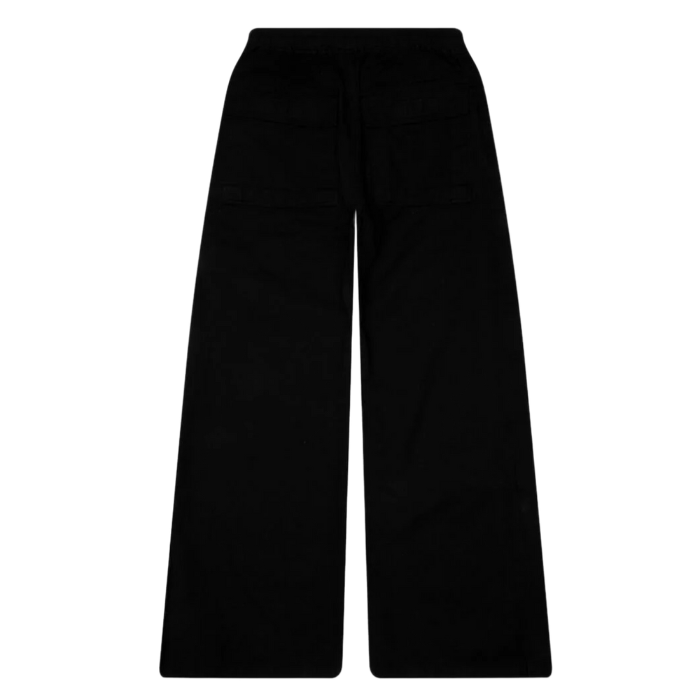 Rick Owens DRKSHDW Cotton Canvas 'Wide Pusher' Black Pants