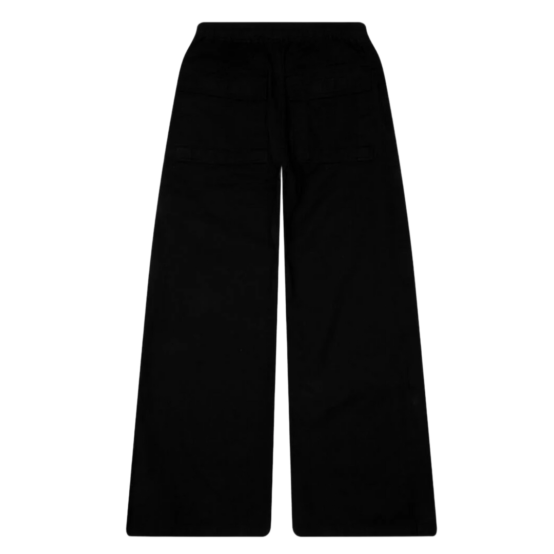 Rick Owens DRKSHDW Cotton Canvas 'Wide Pusher' Black Pants