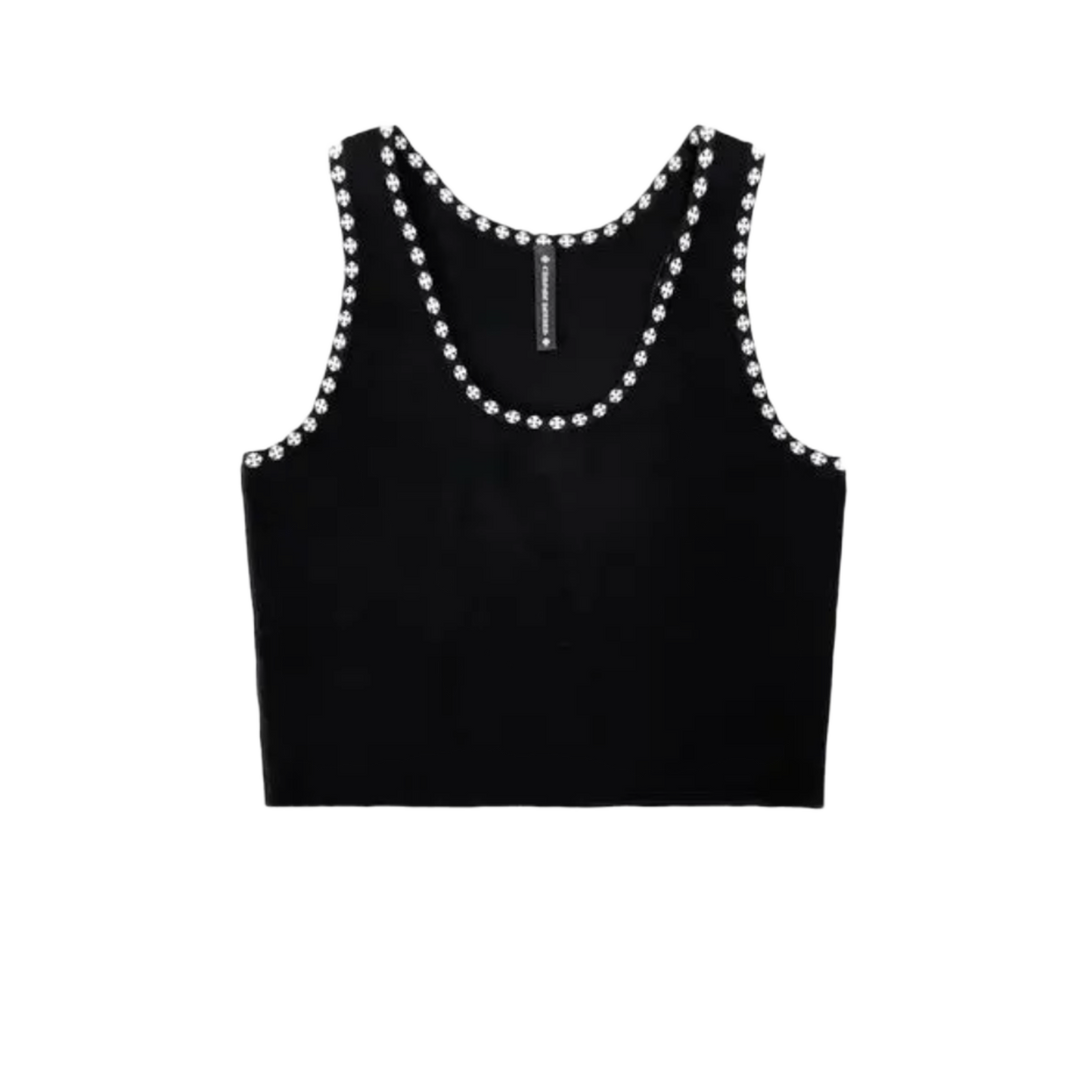 Chrome Hearts 'Black' Cropped Knit Tank Top