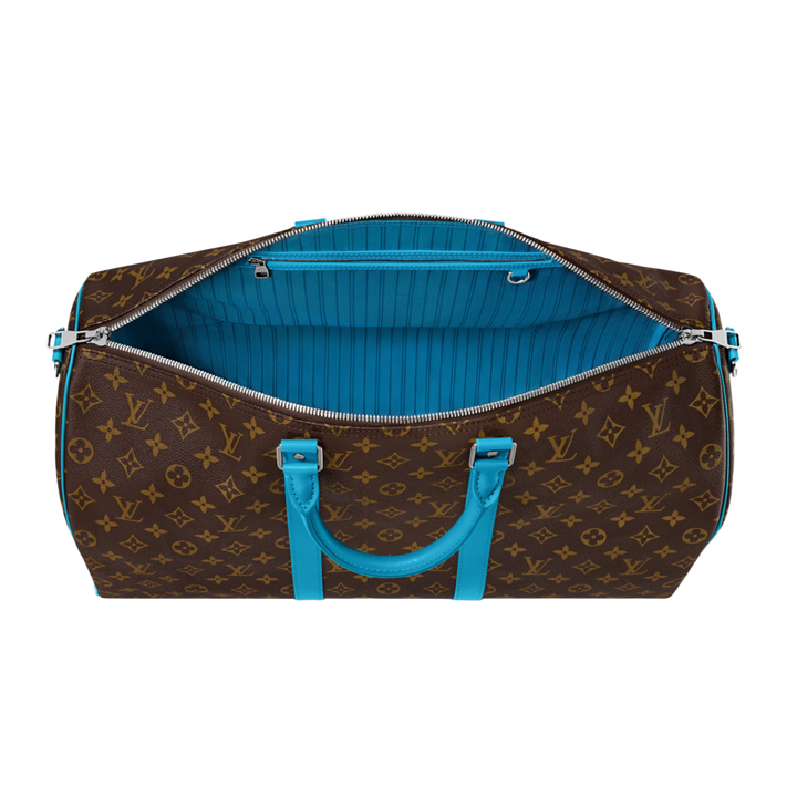 Louis Vuitton 'Gaston Blue' Keepall Bandouilére 50 Duffle Bag