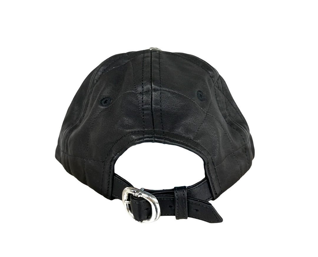 Chrome Hearts 'Spider Web' Black Leather Hat