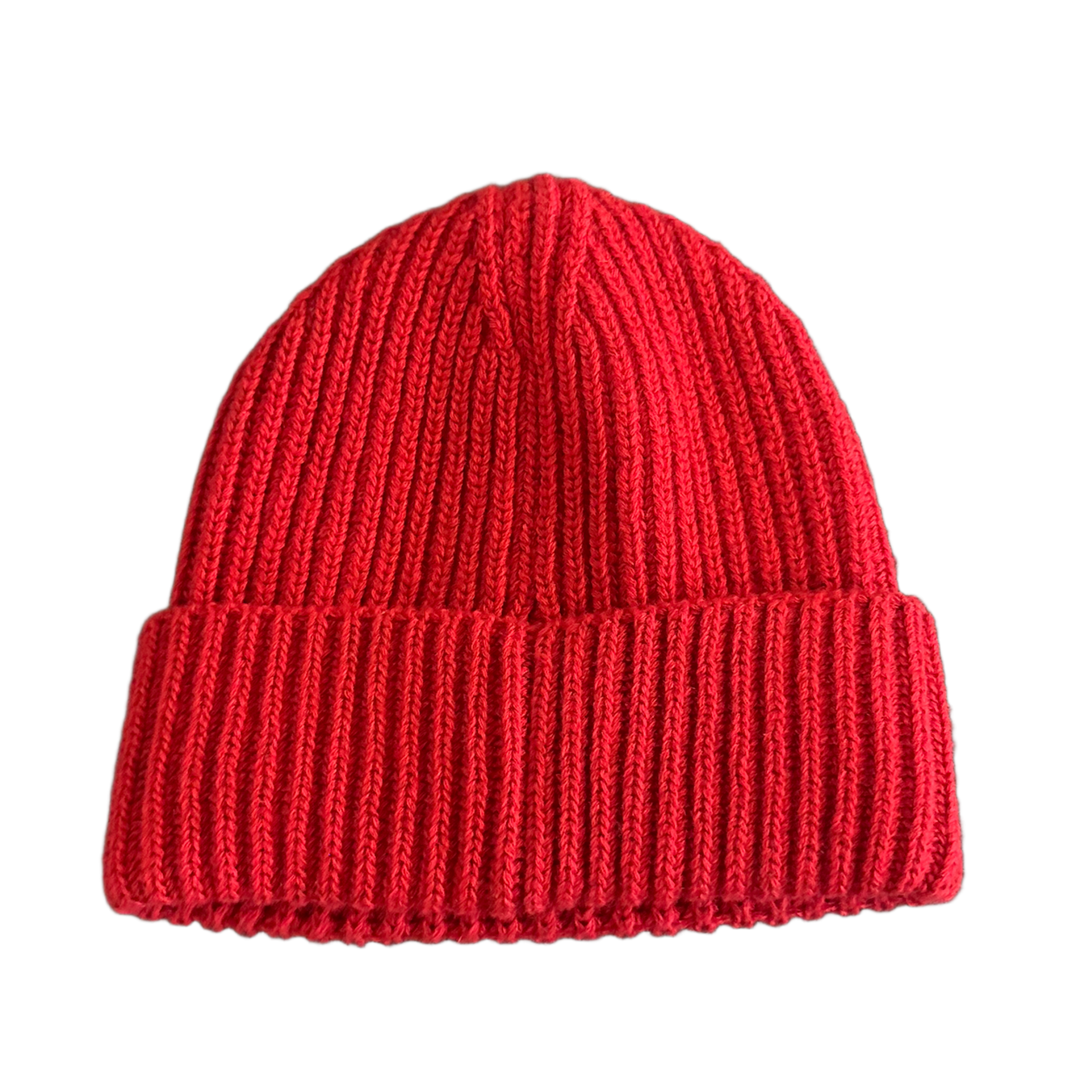 Chanel 'Red' Knit Beanie