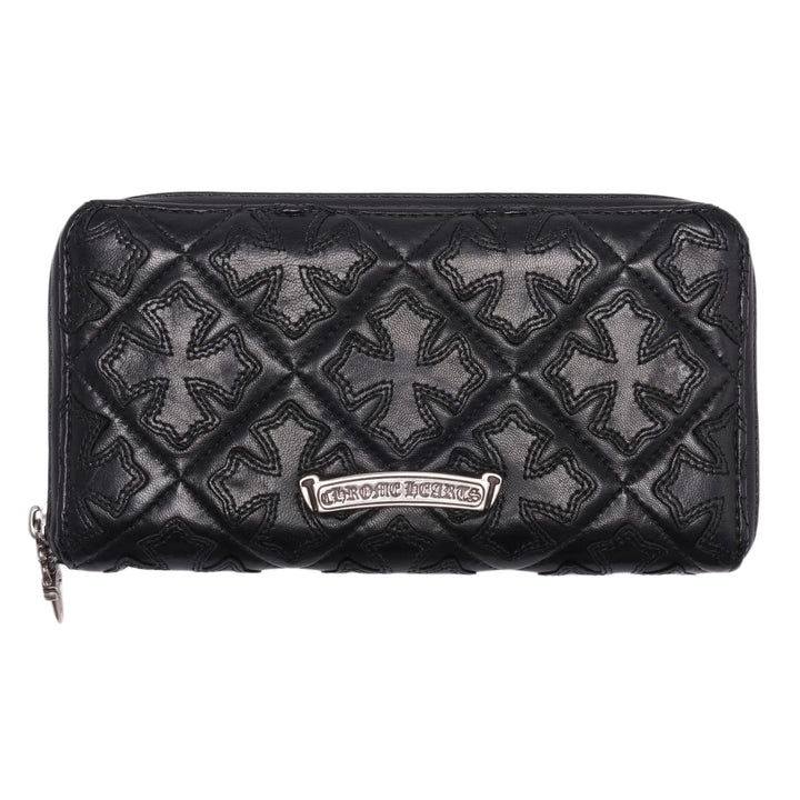 Chrome Hearts 'Quilted Cemetery Cross' Long Wallet