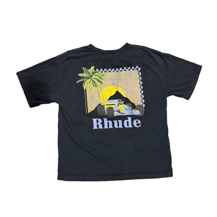 Rhude 'F1 Moonlight' Washed Black Tee