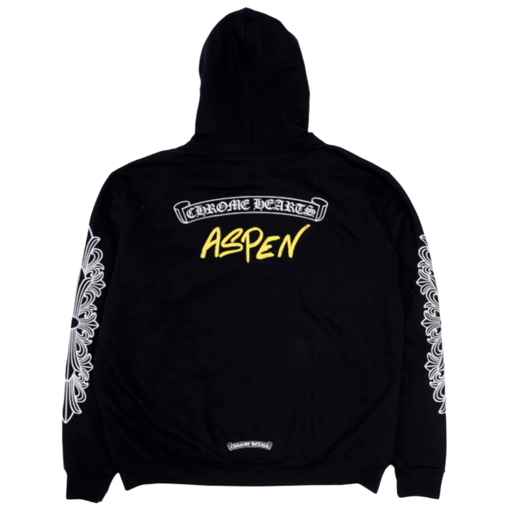 Chrome Hearts 'Aspen Exclusive' Black Thermal Lined Zip Up Hoodie