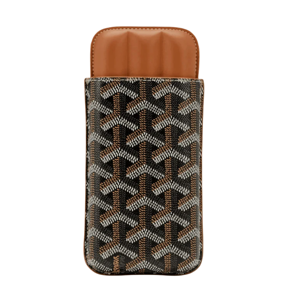 Goyard Churchill 'Black/Tan' 3 Cigar Case