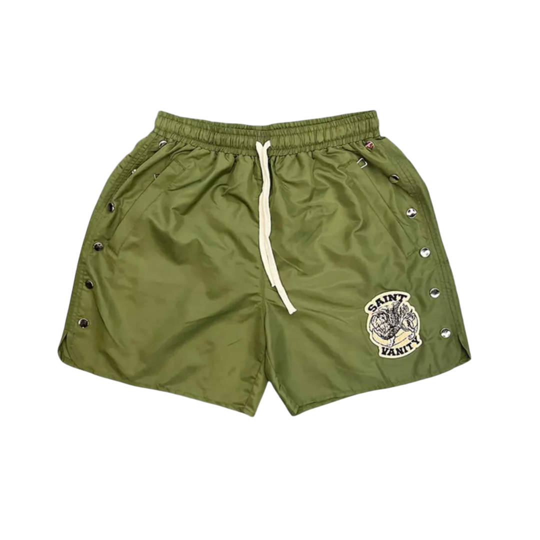 Saint Vanity 'Green' Nylon Shorts