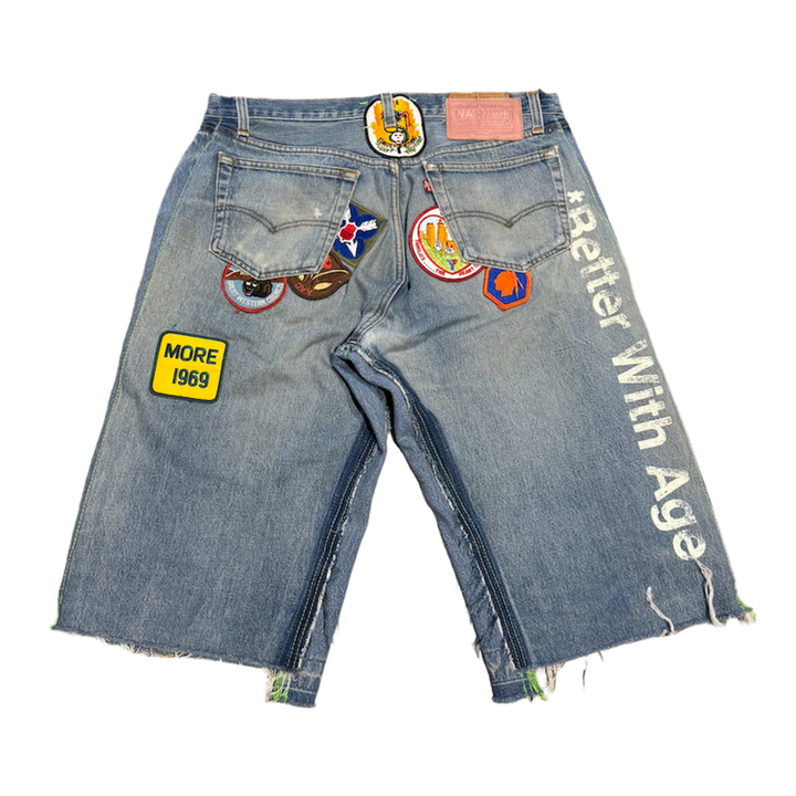 *Better With Age 'Gentleman's' Light Blue Triple Wide Denim Shorts