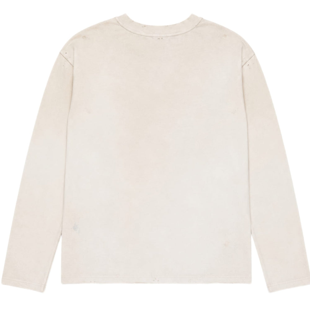 Acne Studios Distressed Logo-Print Long Sleeve Tee