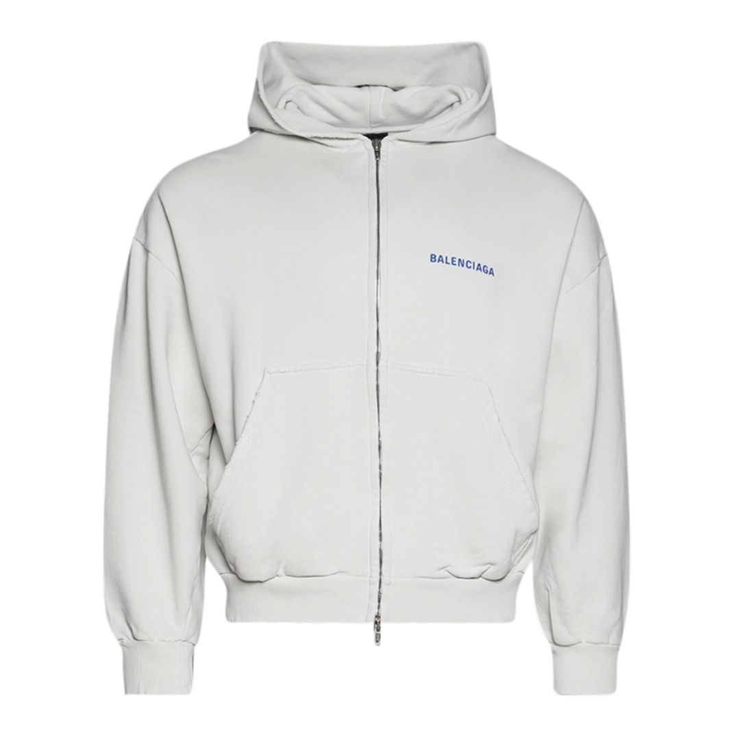 Balenciaga 'Sport Blue Logo' Dirty White Zip-Up