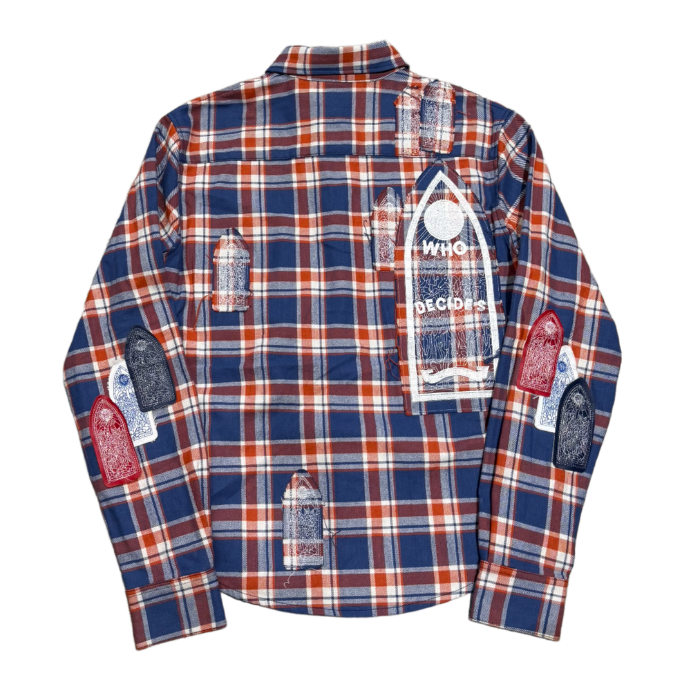 Who Decides War 'Blue/Red' Glory Patch Flannel