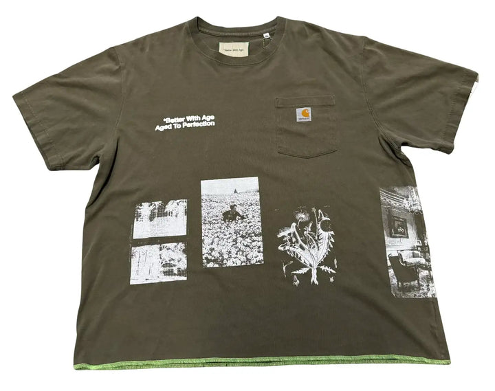 *Better With Age 'Gallery' Vintage Carhartt Olive Green Cropped Tee