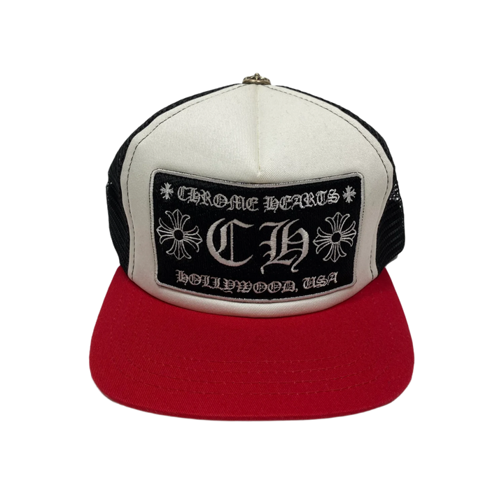 Chrome Hearts 'Red/Black/White' CH Hollywood Kids Trucker Hat