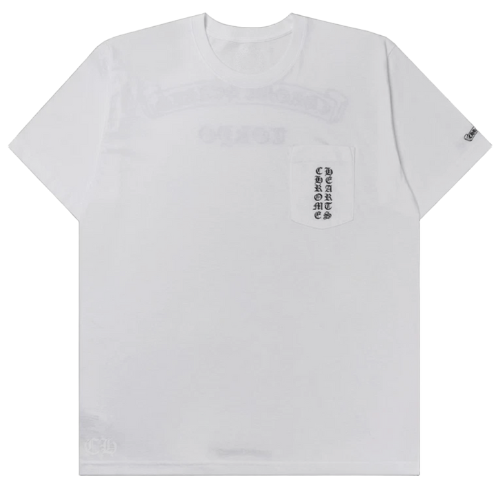 Chrome Hearts 'Vertical Logo Tokyo Scroll' White Tee
