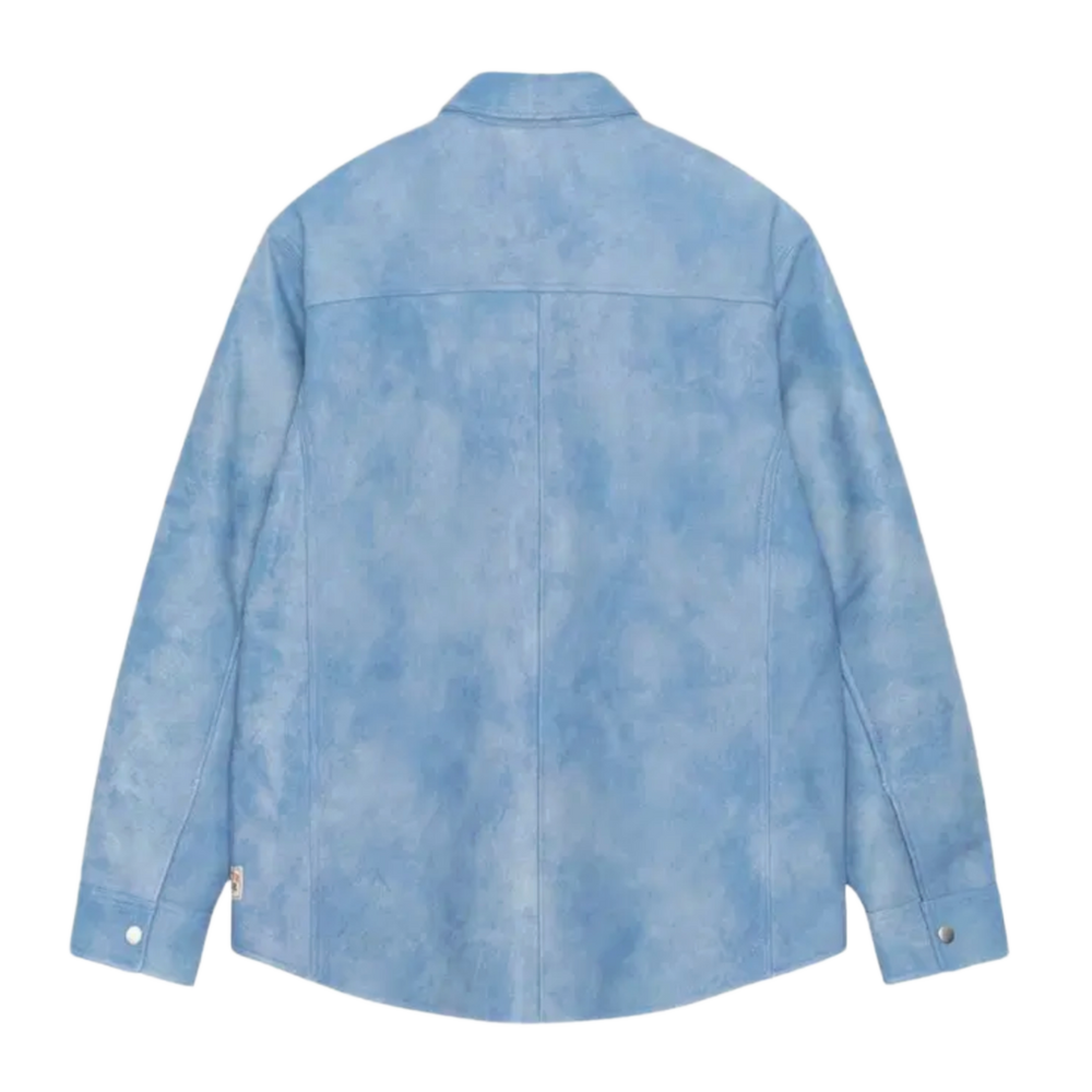 Stussy 'Washed Blue' Leather Overshirt
