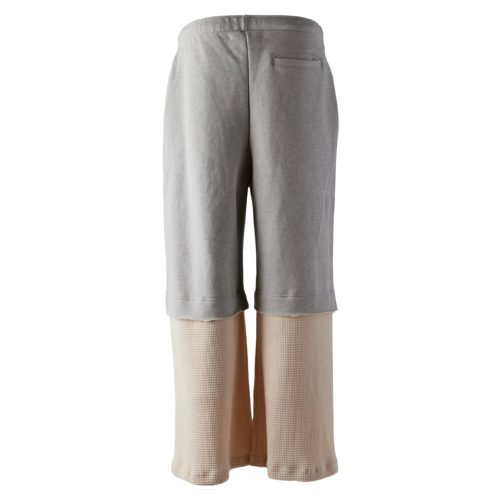 Satoshi Nakamoto 'Double Layer Studded' Cream Sweats