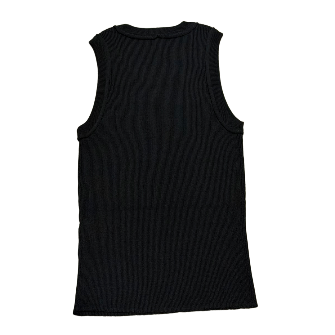 Loewe Women's 'Black Anagram Embroidered' Ribbed Tank Top