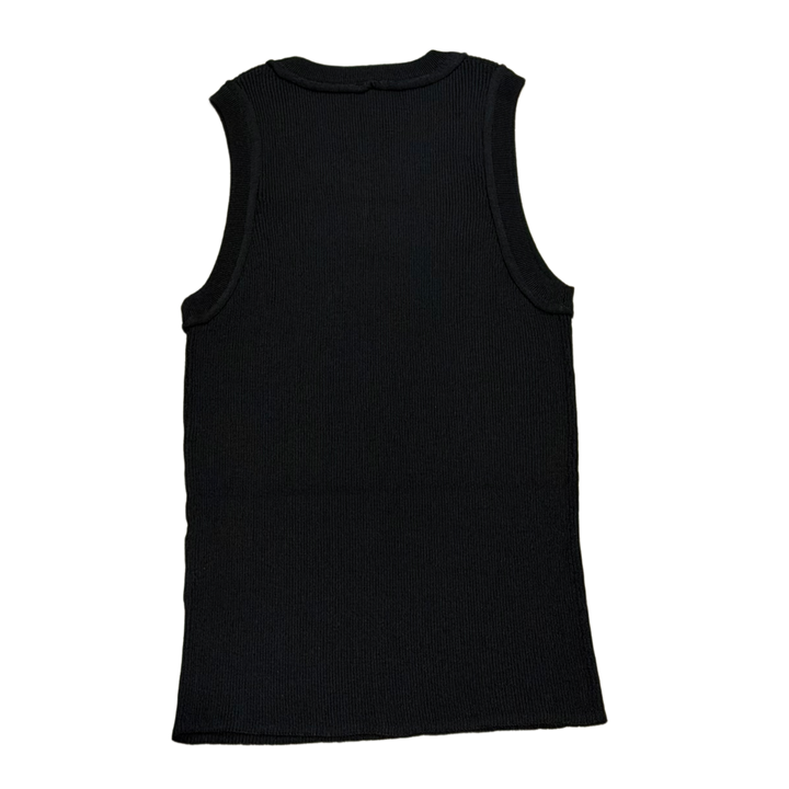 Loewe Women's 'Black Anagram Embroidered' Ribbed Tank Top