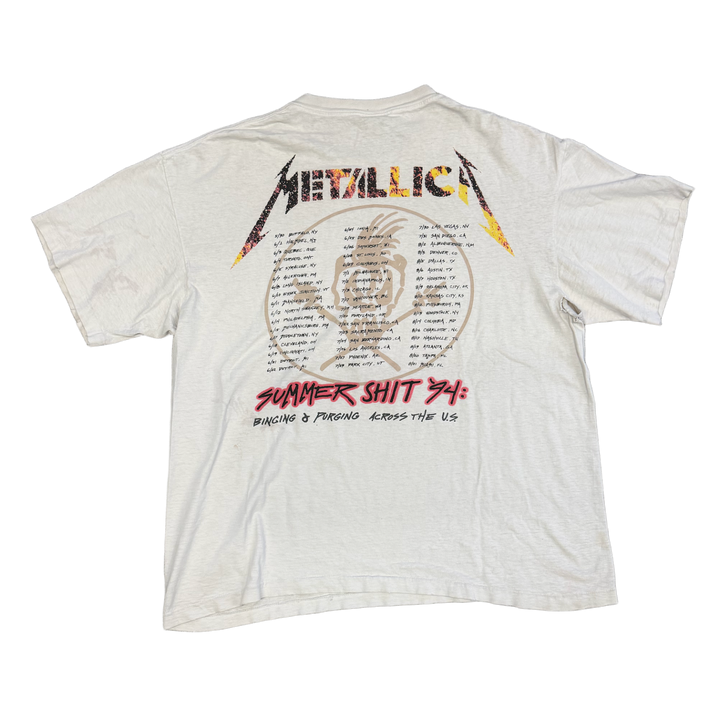 Metallica 'Binge & Purge' White Vintage Tee