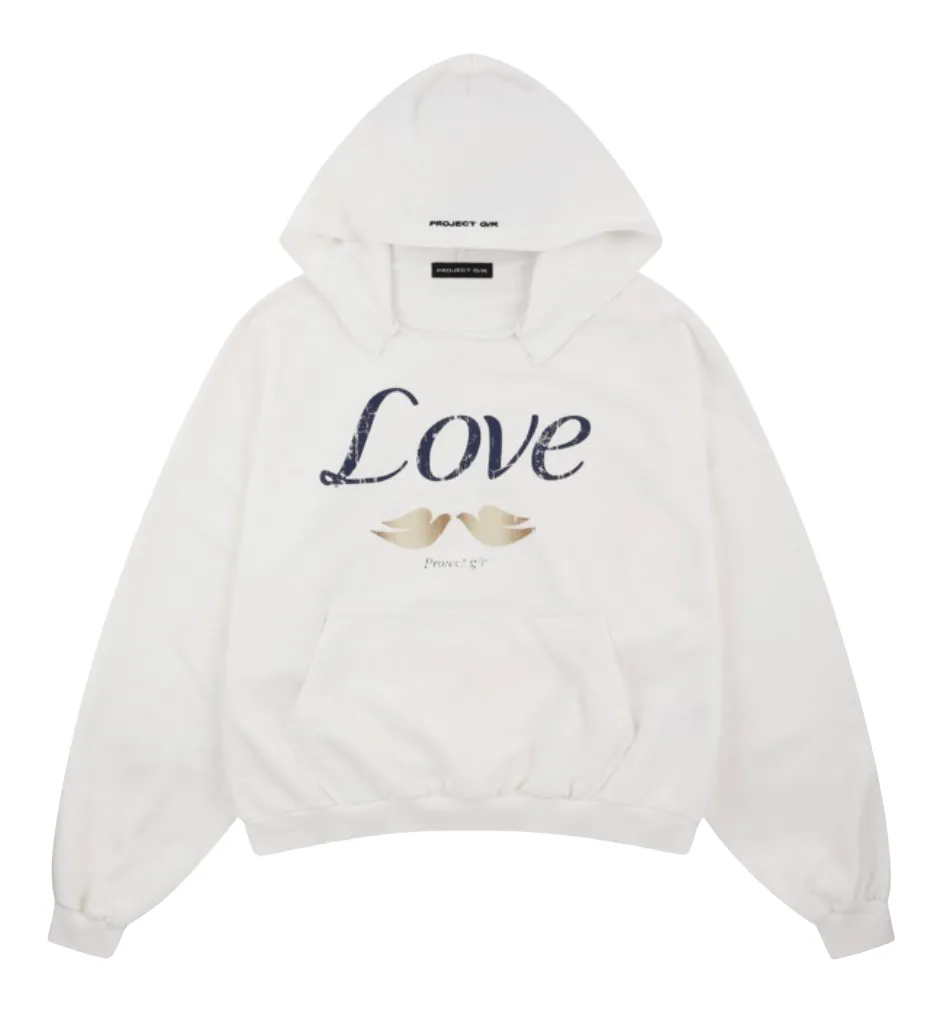 Project G/R 'Love' Membership White Hoodie