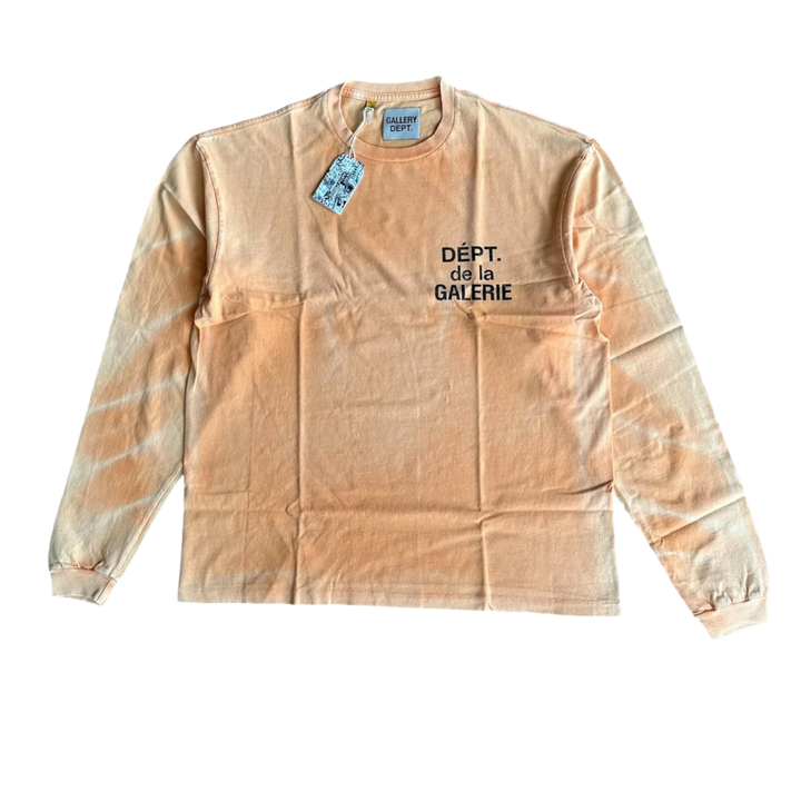 Gallery Dept Faded 'Orange' French Logo Longsleeve Tee