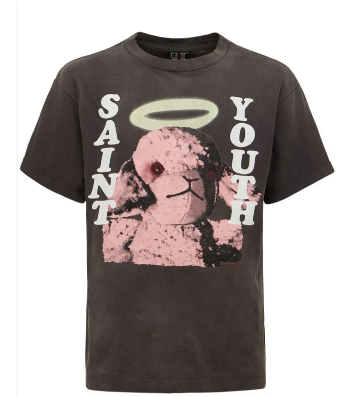 Saint Michael Saint Youth Pink Sheep Tee Black