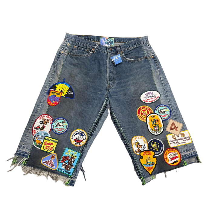 *Better With Age 'Gentleman's' Triple Wide Two Tone Denim Shorts