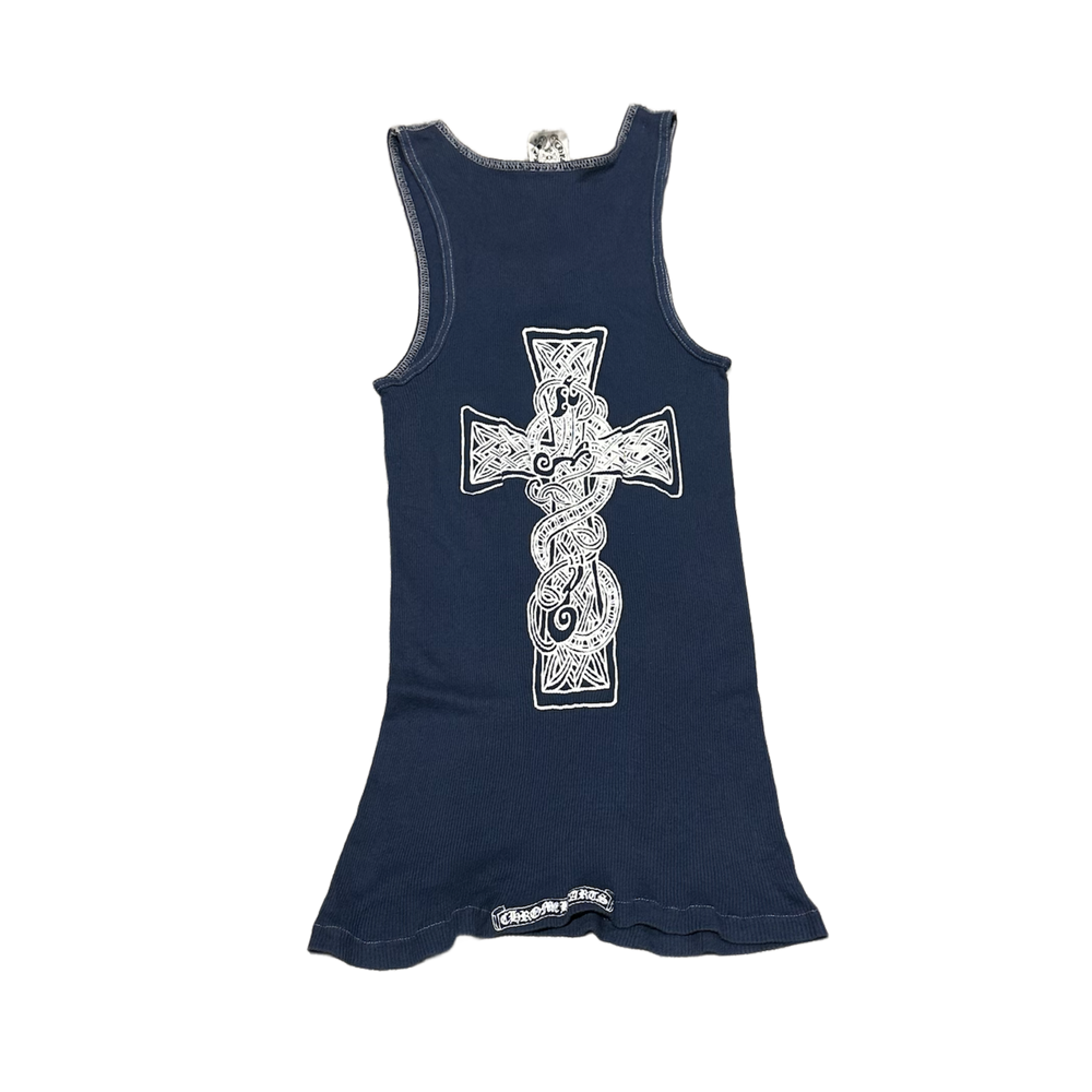Chrome Hearts 'Navy Blue' Vintage Celtic Cross Tank Top