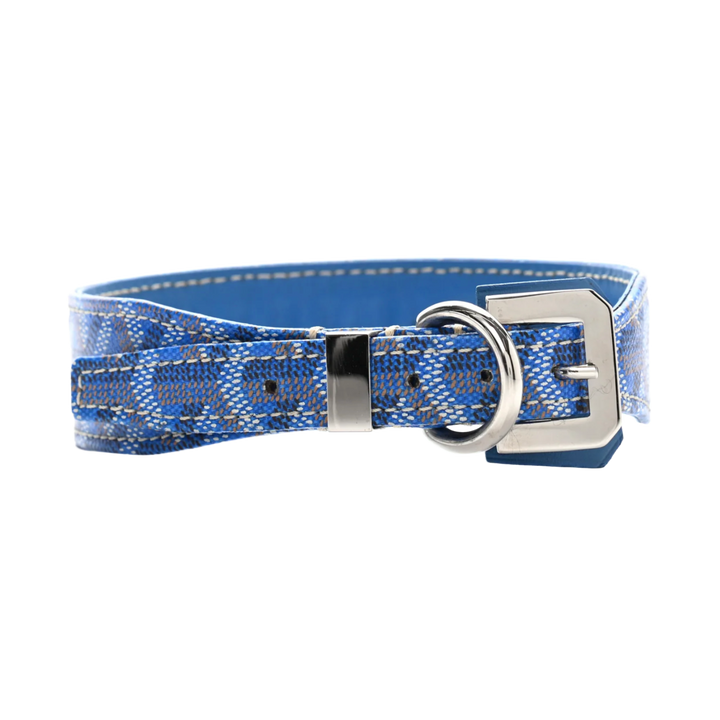 Goyard 'Goyardine Sky Blue' Dog Collar
