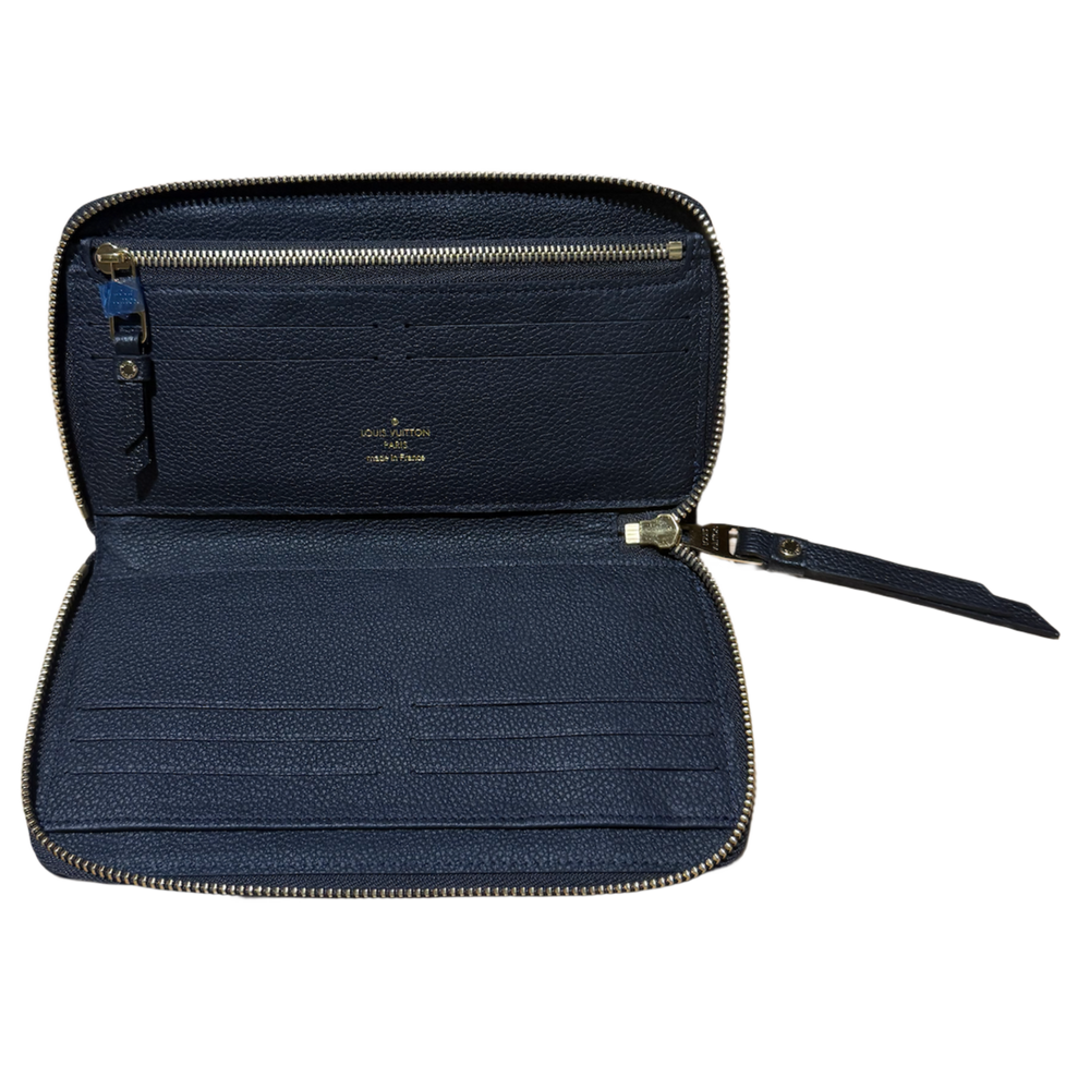Louis Vuitton 'Black' Monogram Empreinte Leather Zipper Wallet