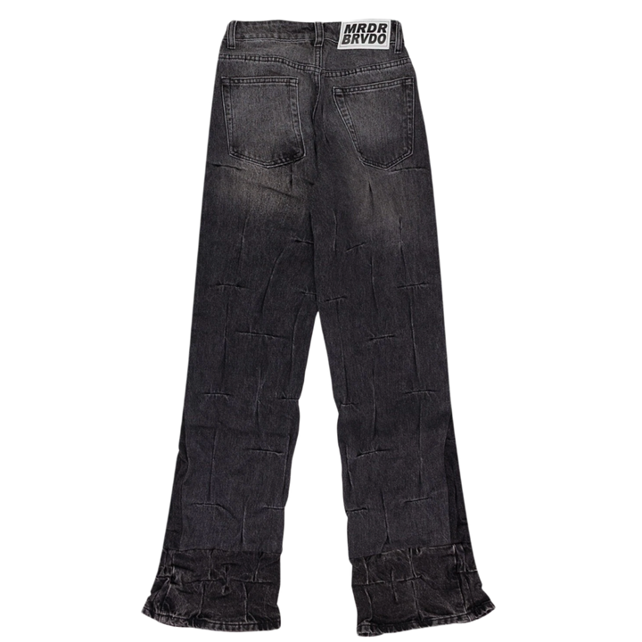 Who Decides War 'Black Wash' Gathered Jeans