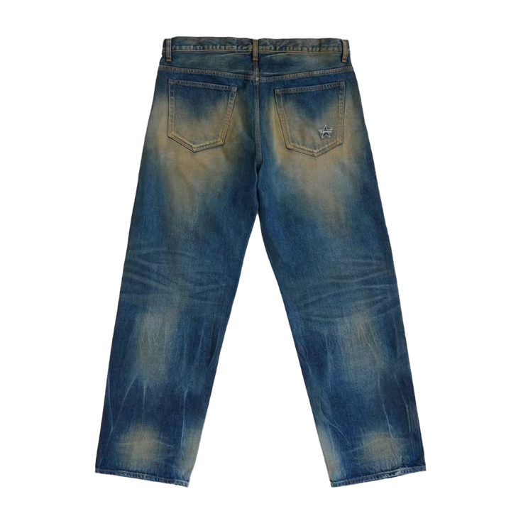 Supreme Distressed Loose Fit Selvedge Jean (SS26) Washed Indigo