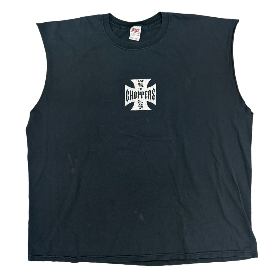 West Coast Choppers 'Faded Black' Vintage Cutoff