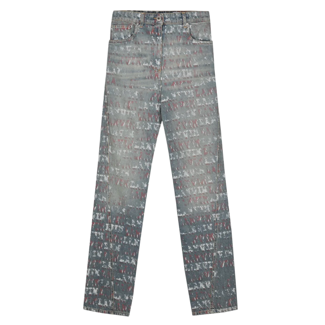Lanvin X Future 'Blue' Mid-Rise Straight Leg Jeans