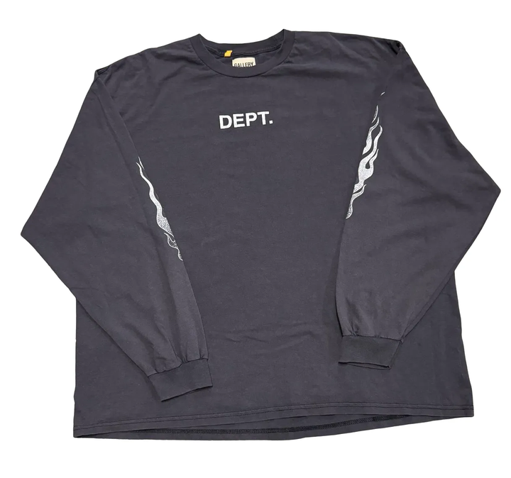 Gallery Dept. 'Flames' Faded Black Longsleeve