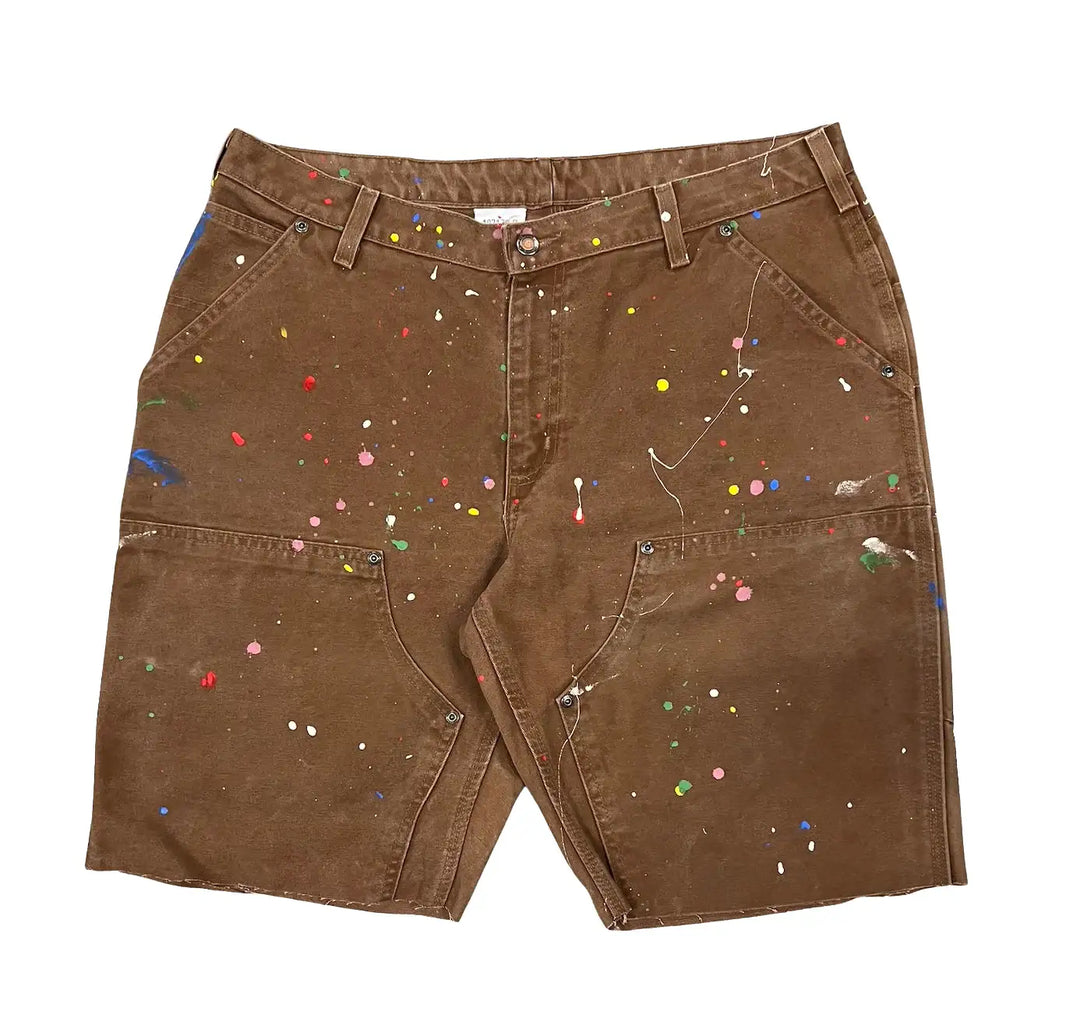 Carhartt 'Paint Splatter' Dark Tan Shorts