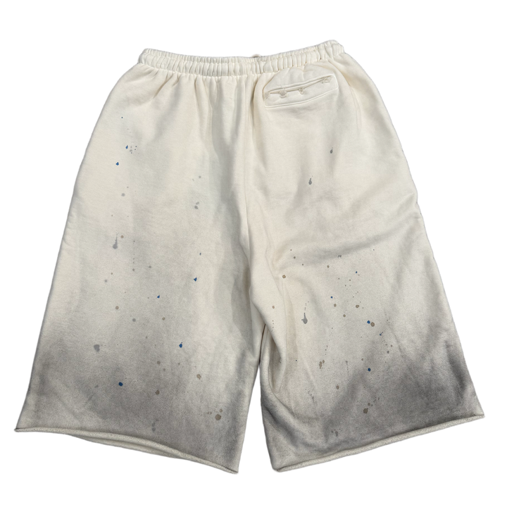 Satoshi Nakamoto 'White' Drifter Studded Sweat Shorts