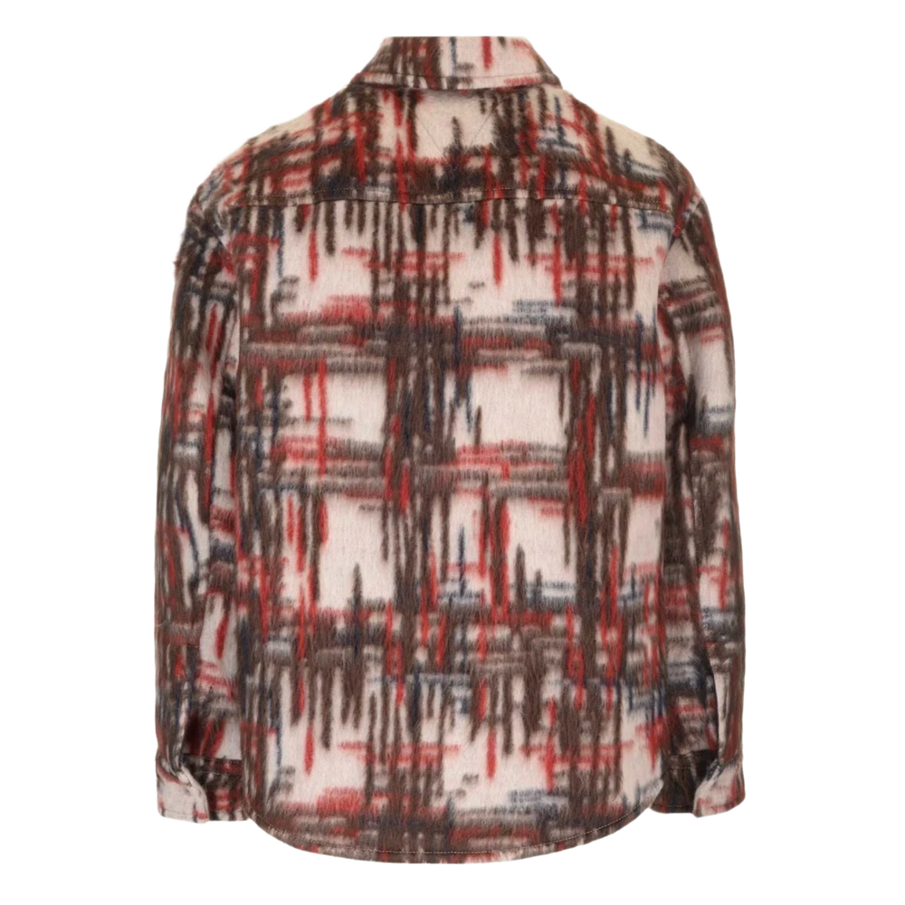 Bottega Veneta 'Red & Brown' Brushed Alpaca Overshirt