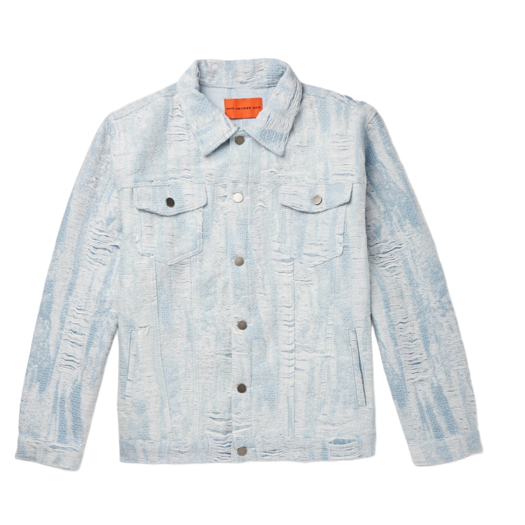 Who Decides War 'Blue' Distressed Denim Jacket