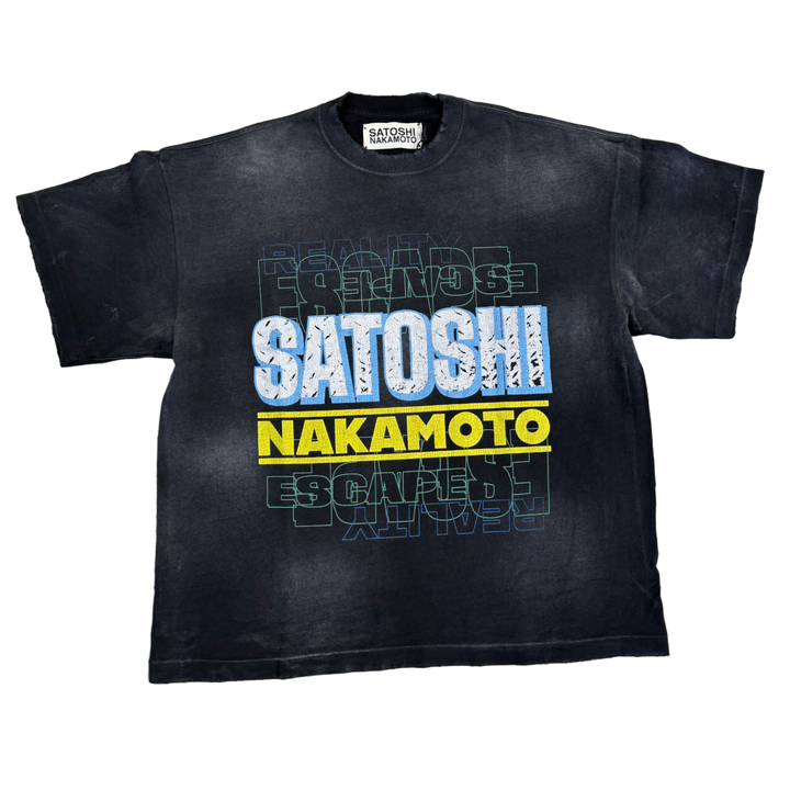 Satoshi Nakamoto 'Escape Reality' Black Tee